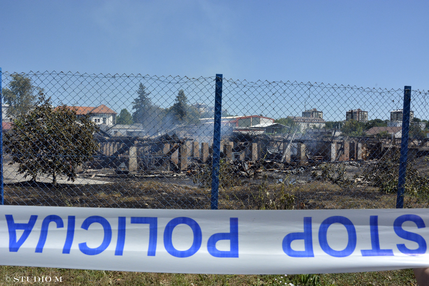 Drvene barake nakon požara_Čakovec, 30.6.2021.