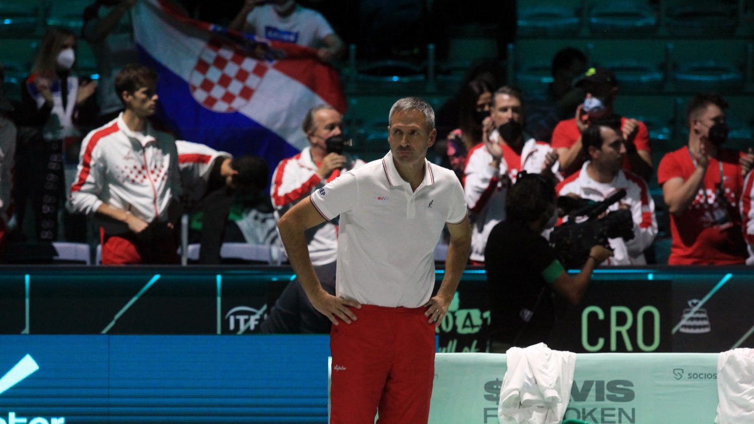 Torino, 24.11.2021.- Hrvatska i Australija igraju u prvom kolu Davis cup finala u Pala Alpitour dvorani u Torinu. Prvi meč igraju Borna Gojo i Alexei Popyrin. / Foto: Mario Ćužić / HTS