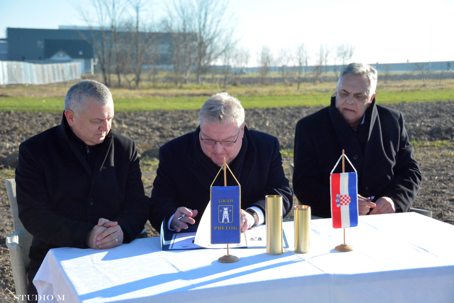 POS zgrada Prelog, polaganje kamena temeljca, 15.1.2022.