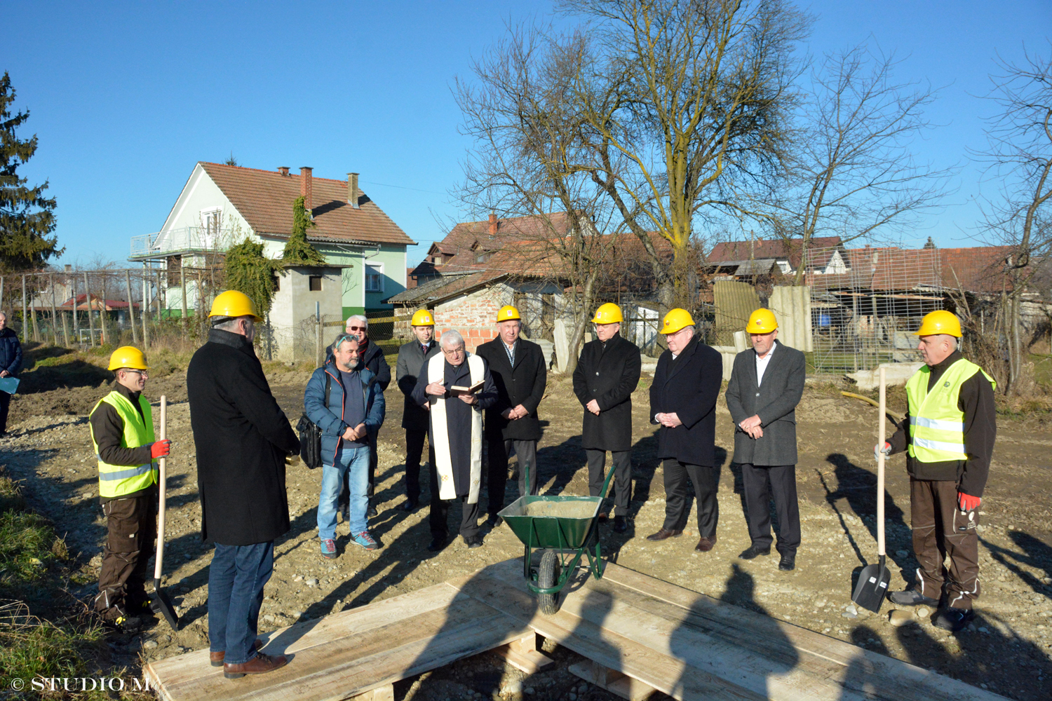 POS zgrada Prelog, polaganje kamena temeljca, 15.1.2022.