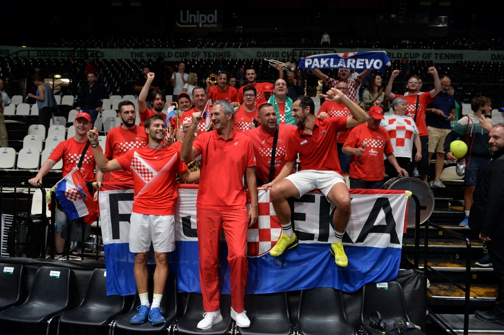 Hrvatska - Švedska 2:1 /Davis Cup Bolonja, IT2022 / Foto: Mario Ćužić/HTS