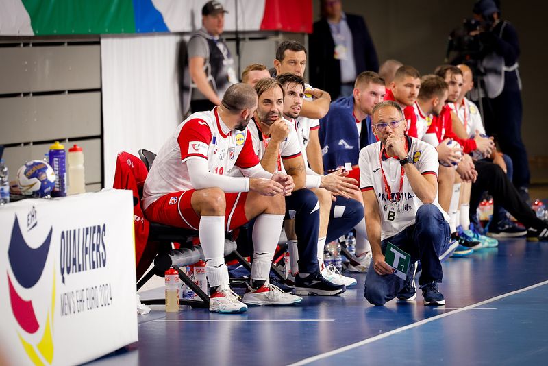 EHF Euro 2024 qualifier, Croatia vs Greece, Varazdin arena, Varazdin, Croatia, 24.04.2022, Mandatory Credit ©