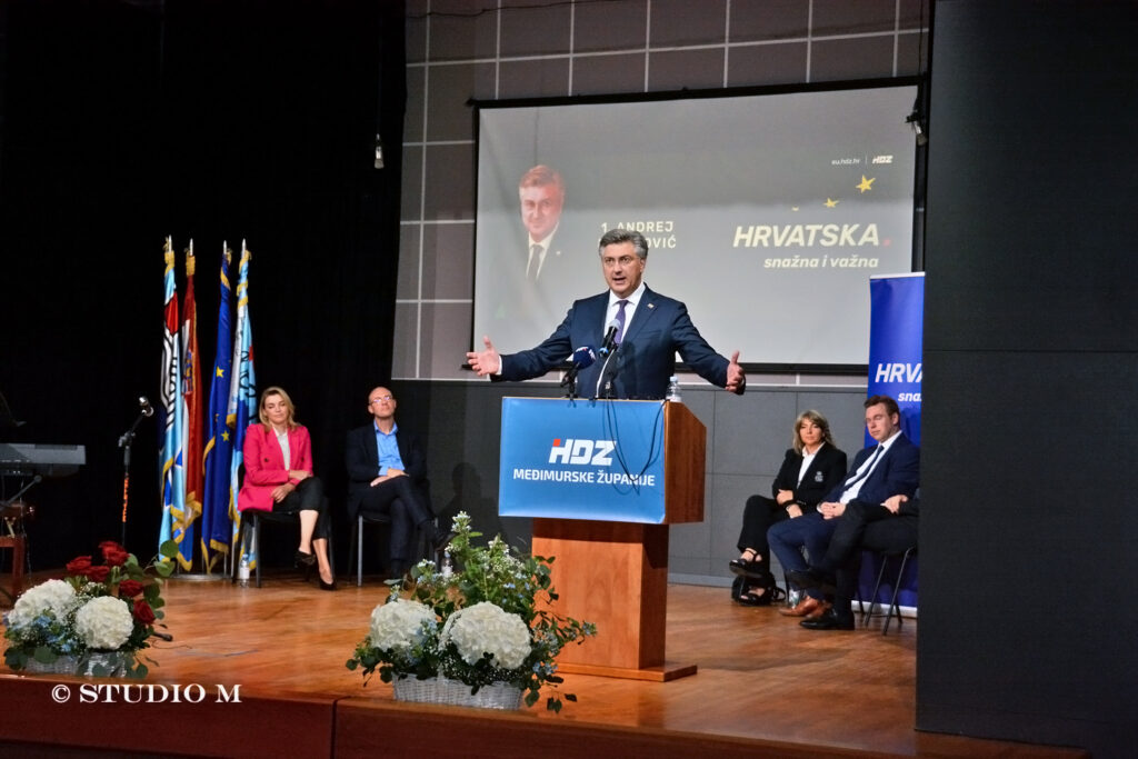 Andrej Plenković, HDZ predstavljanje kandidata EU izbori, 25.5.2024., Mala Subotica | Foto: Željka Švenda / Studio M