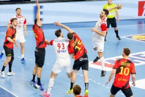 Ivan MARTINOVIĆ and Zvonimir SRNA, Croatia vs Belgium, EHF Euro 2026 Qualifiers, Varazdin, Hrvatska, 07.11.2024., Mandatory Credit © Jozo Cabraja / kolektiff