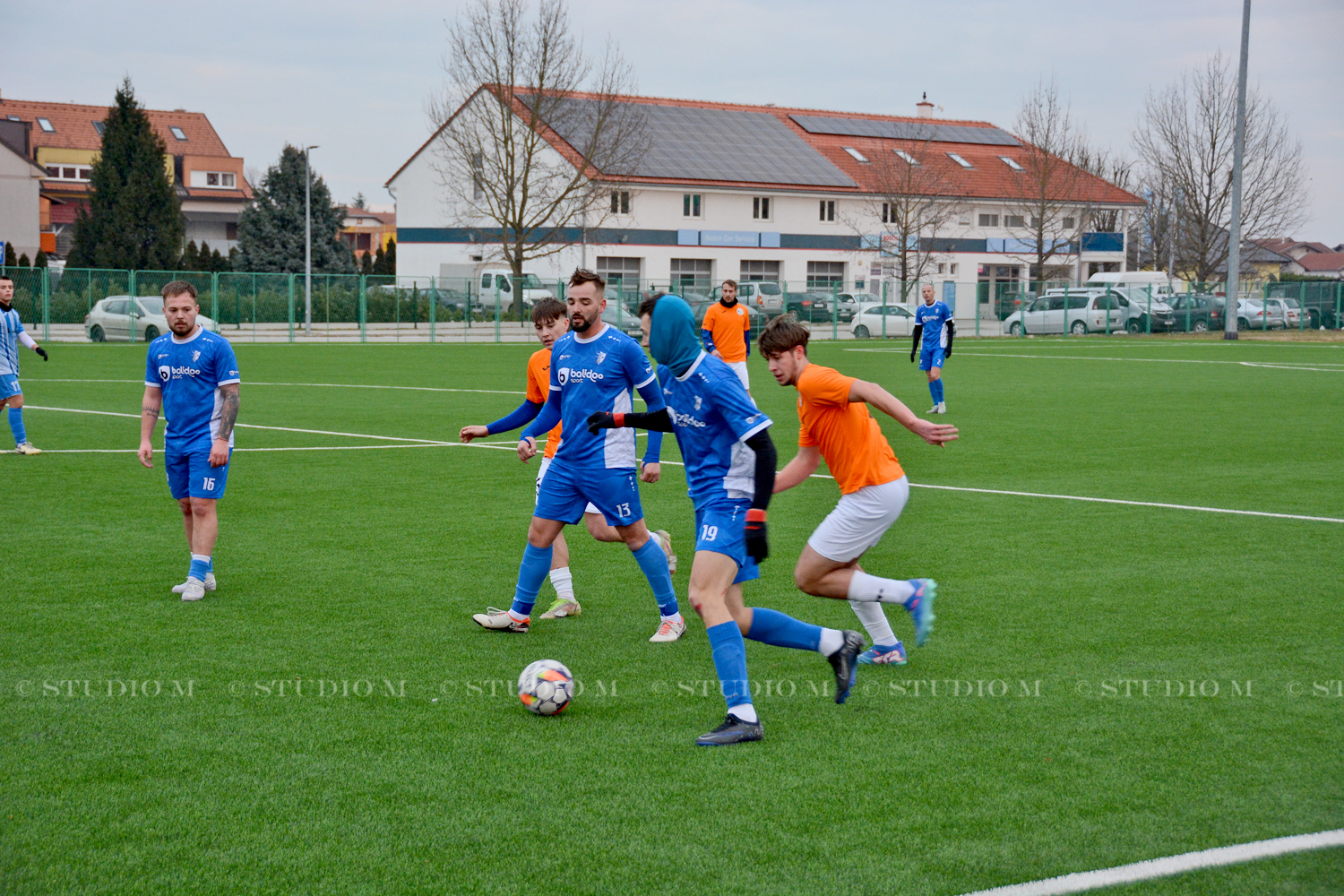 NK Mladost Komet - NK Podravina Ludbreg, prijateljska utakmica, pripreme, veljača 2025, Park mladosti, teren s umjetnom travom, nogomet | Foto: Željka Švenda / Studio M