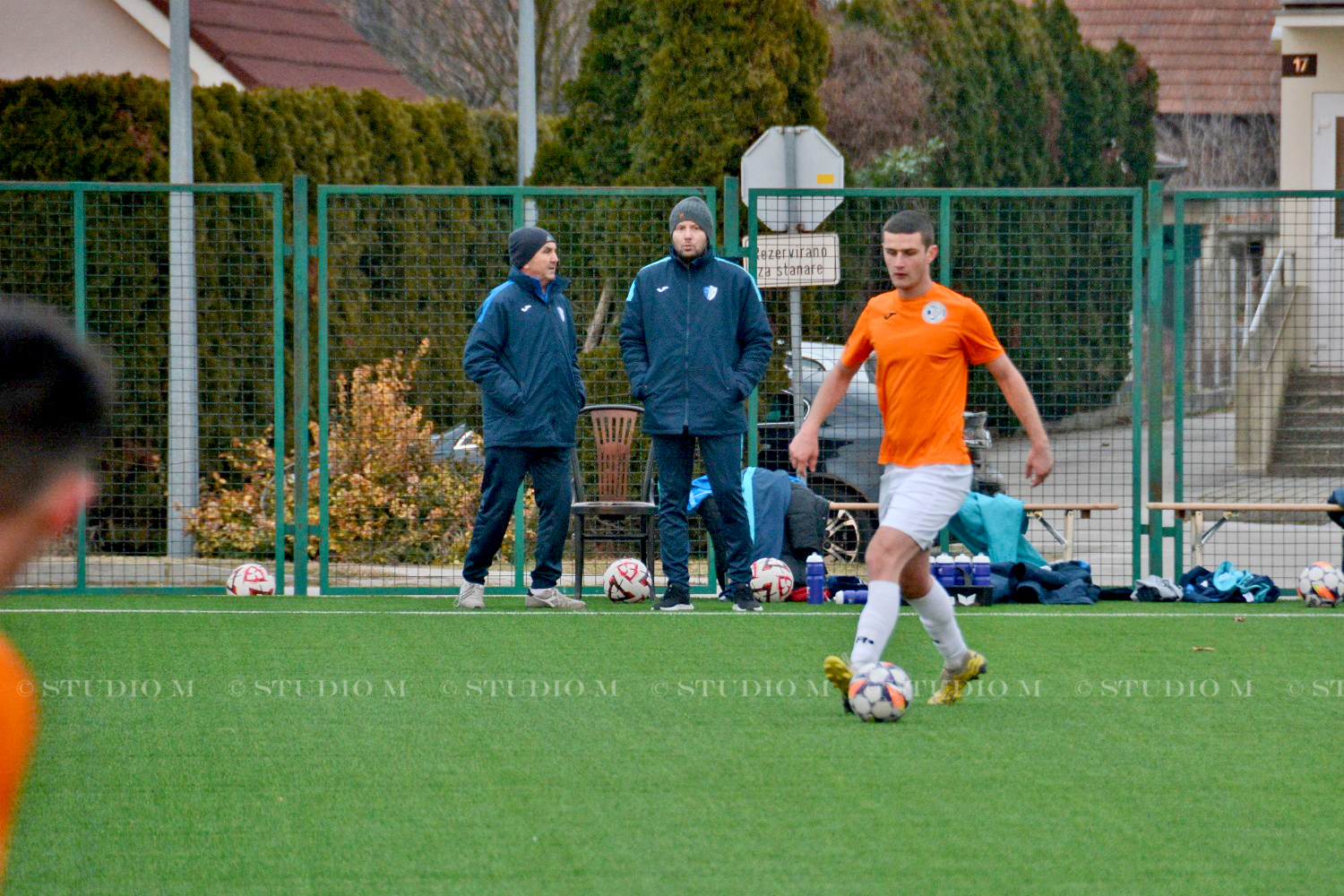 NK Mladost Komet - NK Podravina Ludbreg, prijateljska utakmica, pripreme, veljača 2025, Park mladosti, teren s umjetnom travom, nogomet | Foto: Željka Švenda / Studio M