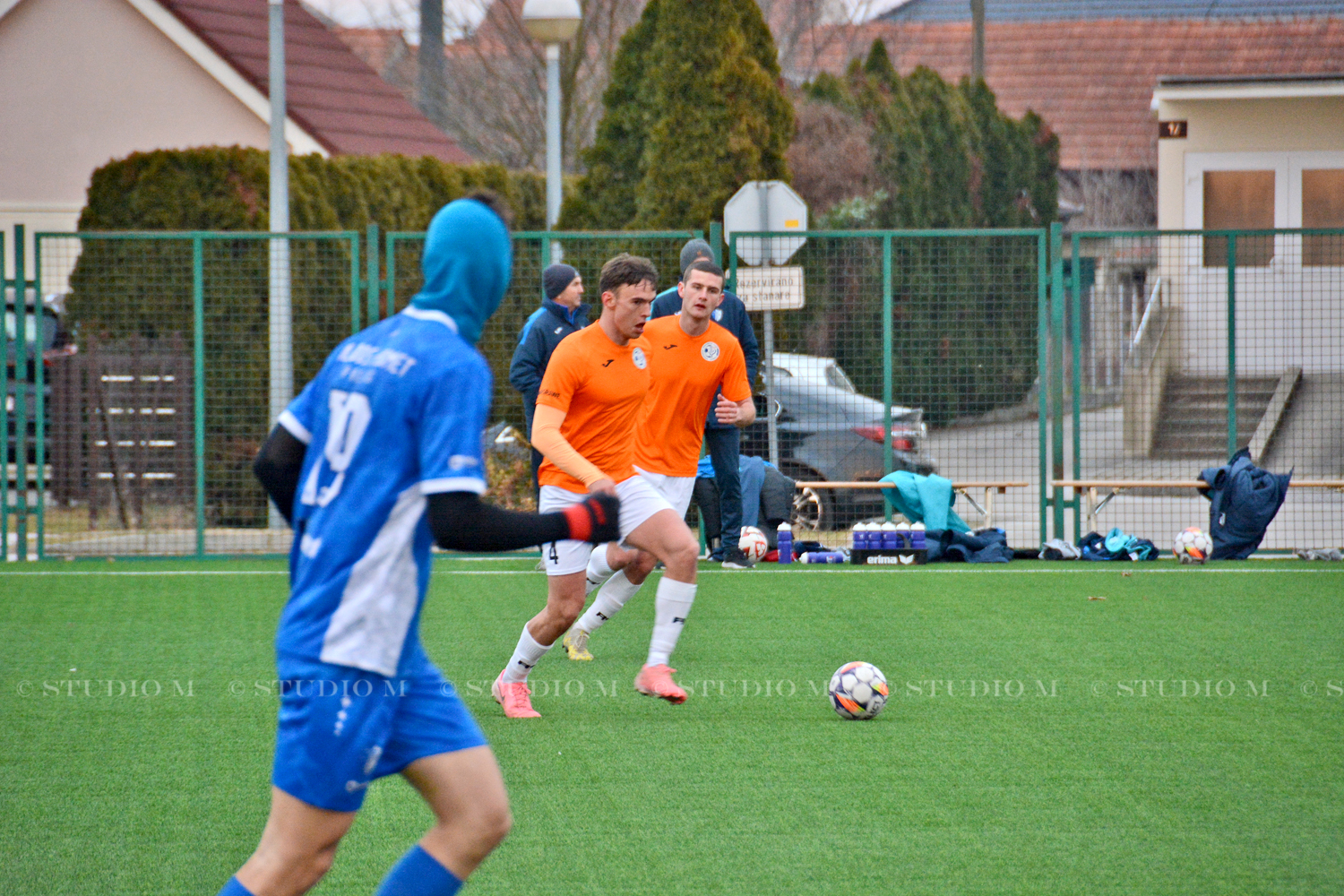 NK Mladost Komet - NK Podravina Ludbreg, prijateljska utakmica, pripreme, veljača 2025, Park mladosti, teren s umjetnom travom, nogomet | Foto: Željka Švenda / Studio M