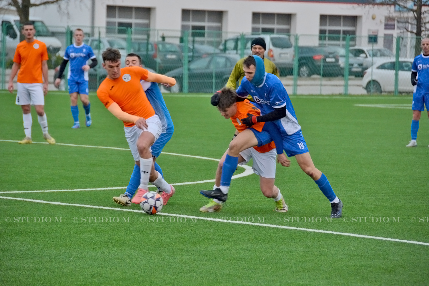 NK Mladost Komet - NK Podravina Ludbreg, prijateljska utakmica, pripreme, veljača 2025, Park mladosti, teren s umjetnom travom, nogomet | Foto: Željka Švenda / Studio M