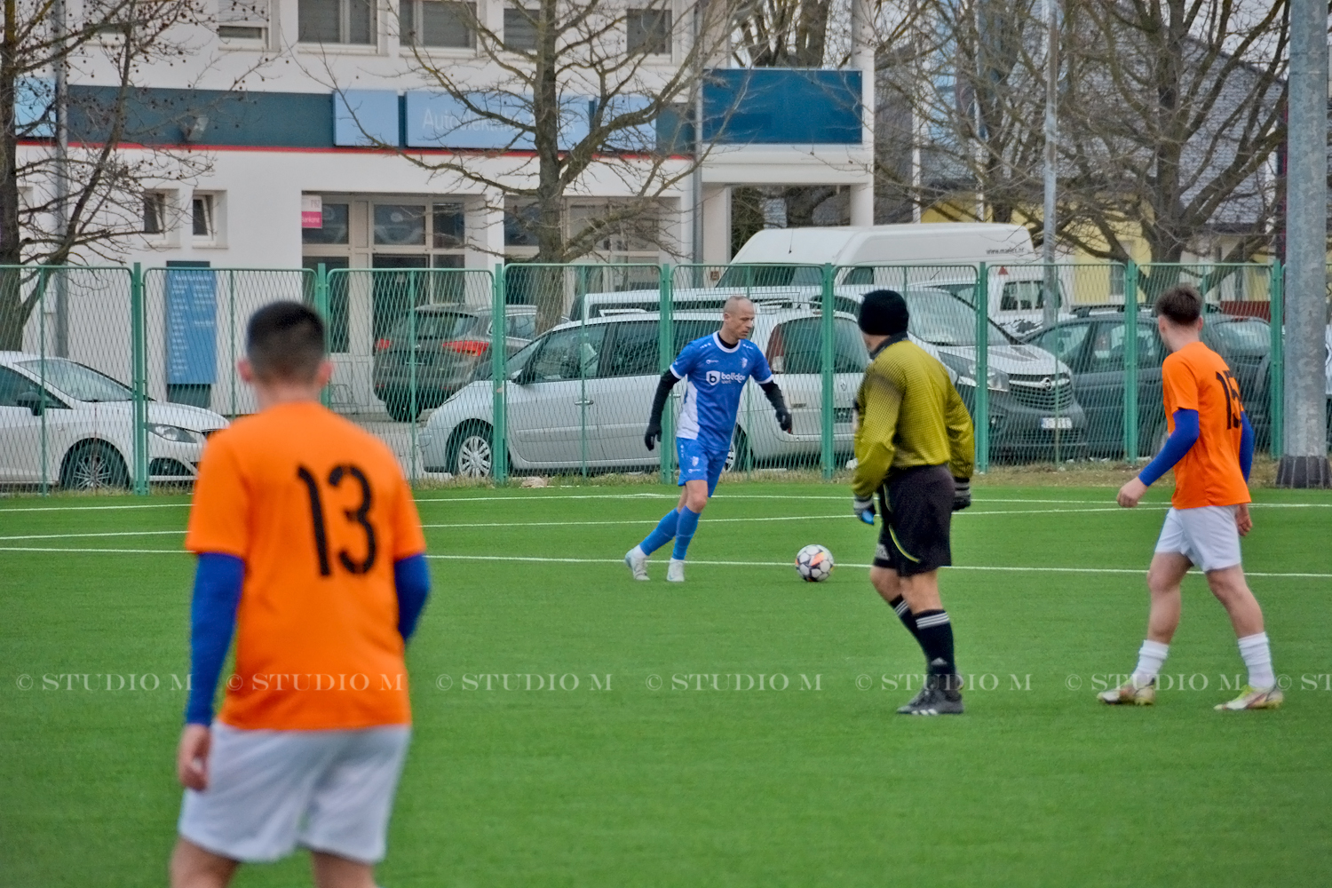 NK Mladost Komet - NK Podravina Ludbreg, prijateljska utakmica, pripreme, veljača 2025, Park mladosti, teren s umjetnom travom, nogomet | Foto: Željka Švenda / Studio M