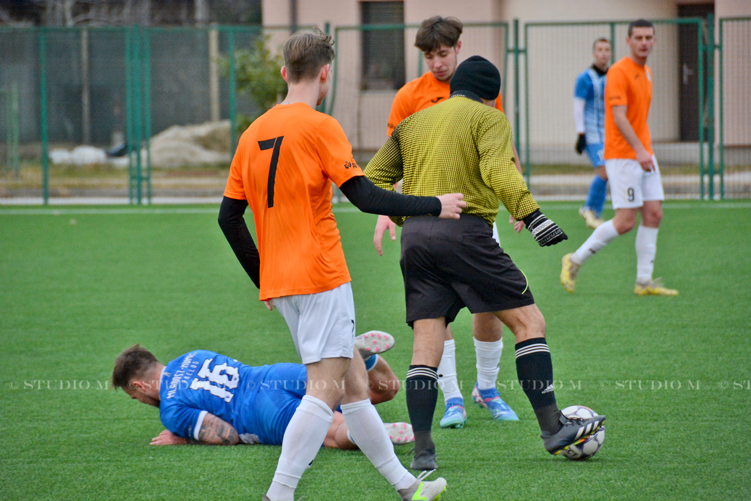 NK Mladost Komet - NK Podravina Ludbreg, prijateljska utakmica, pripreme, veljača 2025, Park mladosti, teren s umjetnom travom, nogomet | Foto: Željka Švenda / Studio M