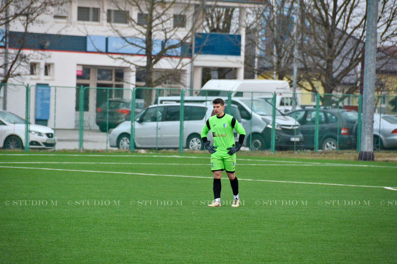 NK Mladost Komet - NK Podravina Ludbreg, prijateljska utakmica, pripreme, veljača 2025, Park mladosti, teren s umjetnom travom, nogomet | Foto: Željka Švenda / Studio M